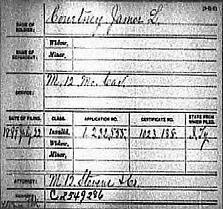 The real J.L. Courtney's Union Pension Index Record